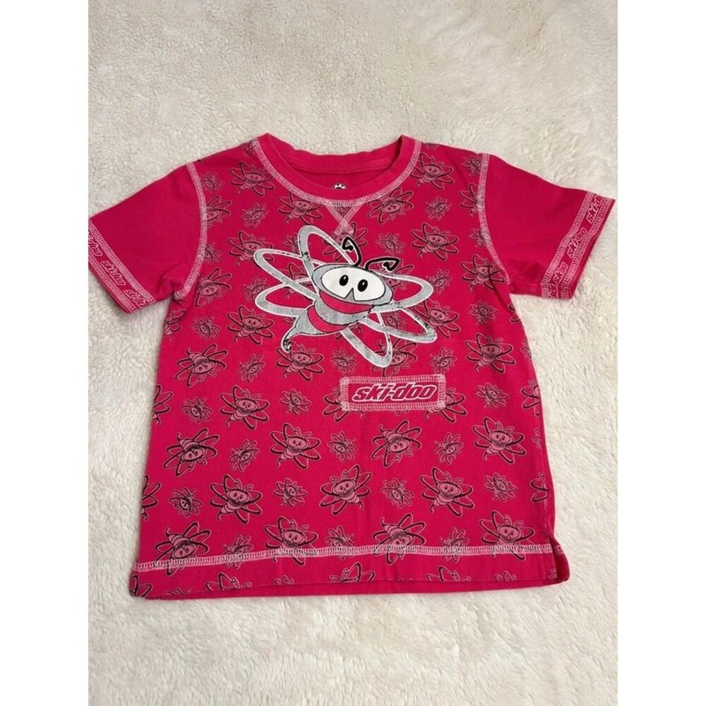 Y2K 2004 Vtg BRP Ski Doo Girls Small Pink Cotton T-Shirt